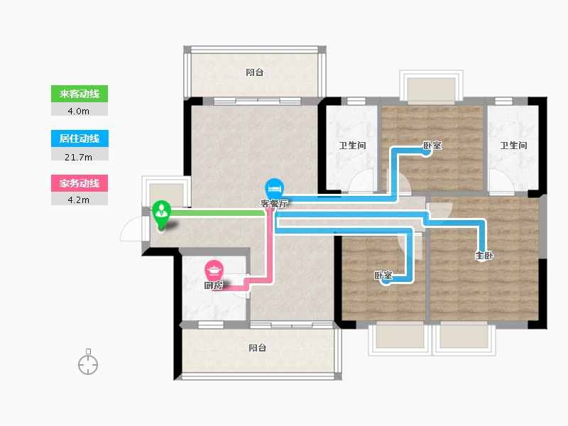 广东省-惠州市-荣佳国韵-85.06-户型库-动静线