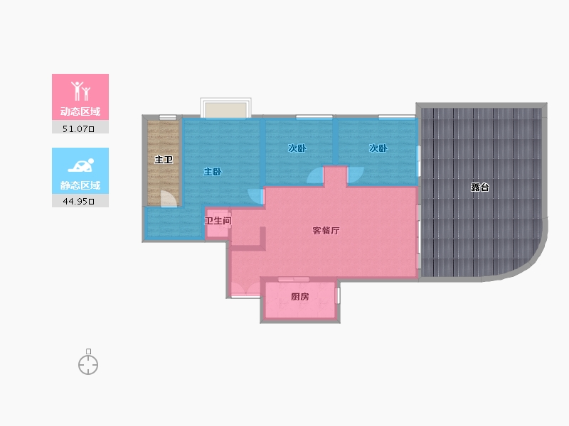 四川省-成都市-七一城市森林花园-140.59-户型库-动静分区