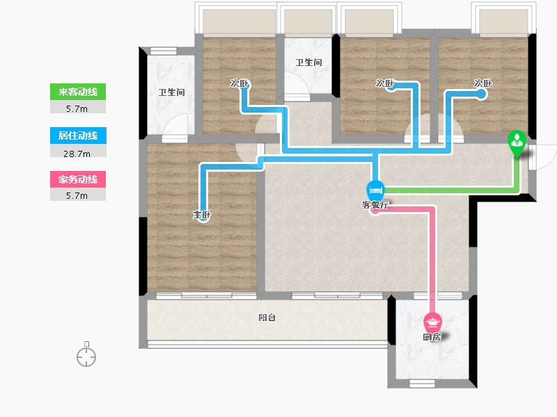 四川省-成都市-正源荟艺境-95.91-户型库-动静线