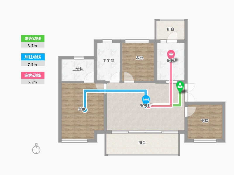 四川省-成都市-中粮天府智慧城-82.86-户型库-动静线