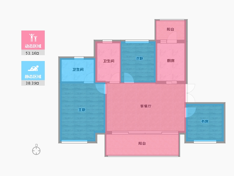 四川省-成都市-中粮天府智慧城-82.86-户型库-动静分区