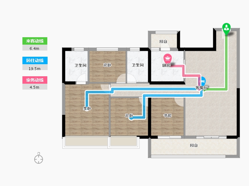 四川省-成都市-中海麓湖公馆-115.06-户型库-动静线