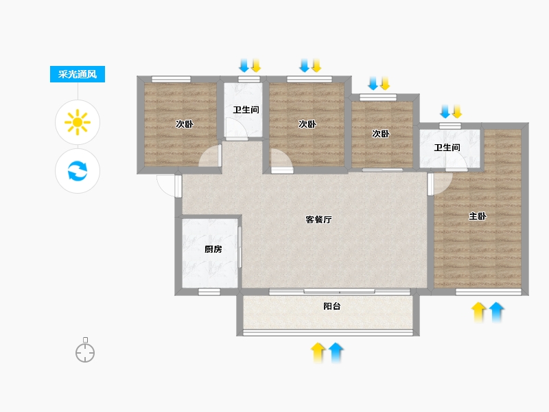 四川省-成都市-中粮天府智慧城-94.00-户型库-采光通风