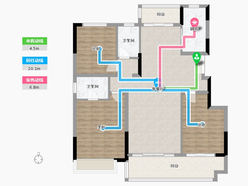 安徽省-滁州市-国樾府-110.00-户型库-动静线