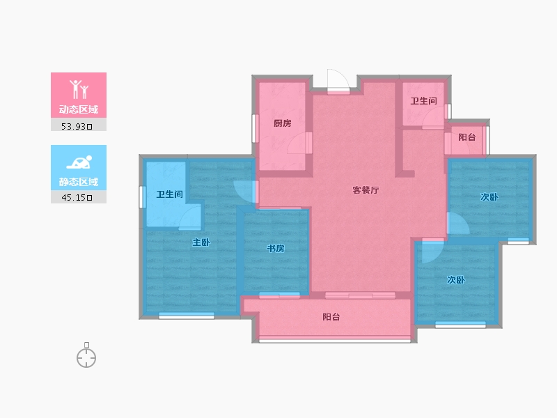 四川省-成都市-中粮天府智慧城-87.43-户型库-动静分区