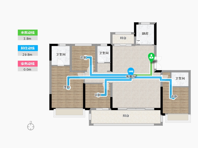 四川省-成都市-九境堂-128.40-户型库-动静线