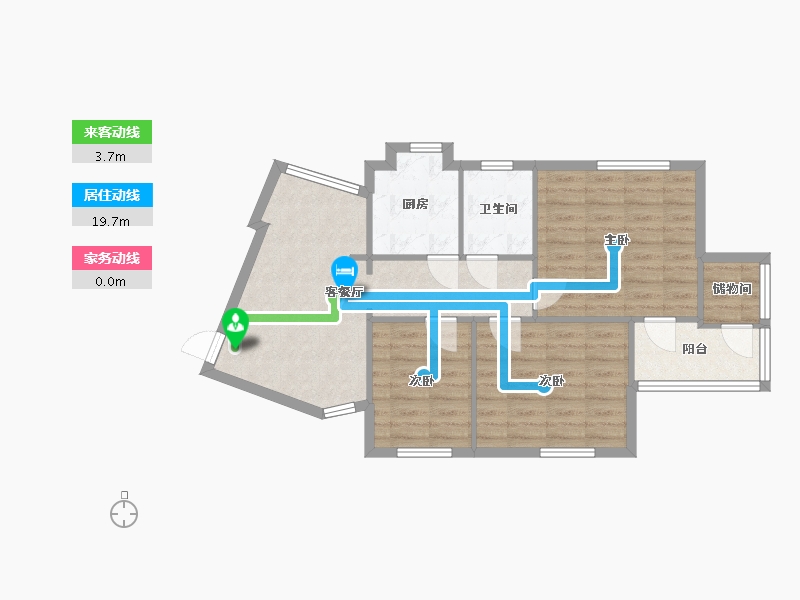 湖北省-武汉市-花桥一村-87.00-户型库-动静线