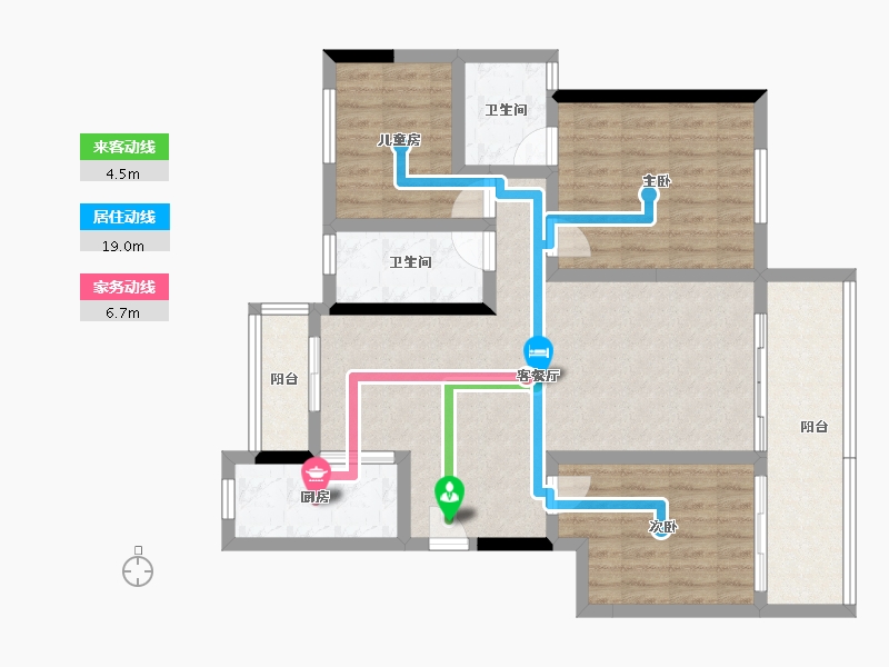 四川省-成都市-新力郦园-95.34-户型库-动静线