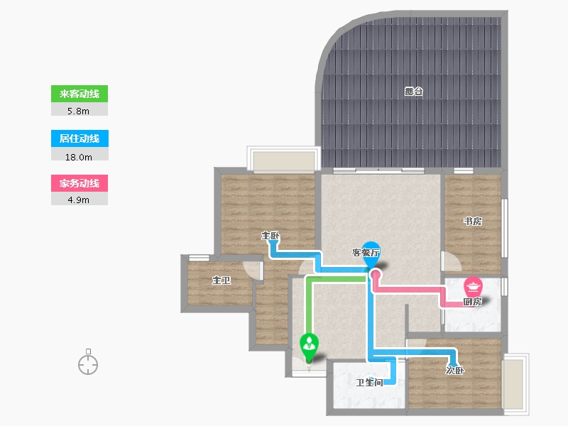 四川省-成都市-七一城市森林花园-127.48-户型库-动静线