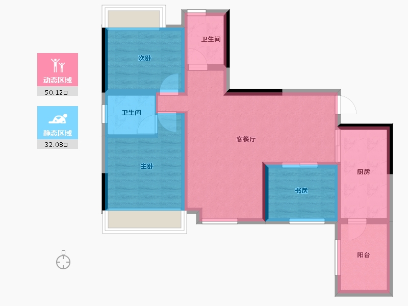 四川省-成都市-大邑金融中心-72.26-户型库-动静分区