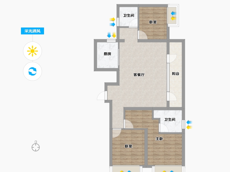 山东省-青岛市-西海岸创新科技城-77.76-户型库-采光通风