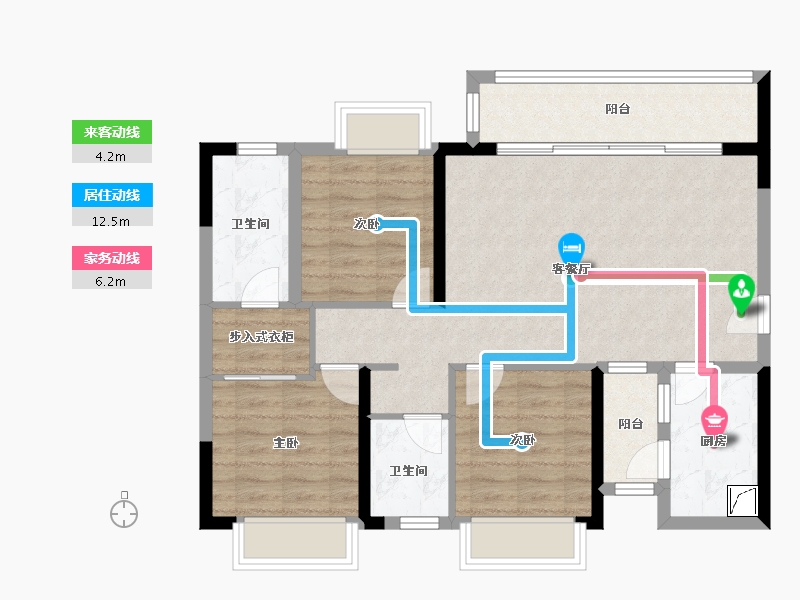 四川省-成都市-九境堂-86.00-户型库-动静线