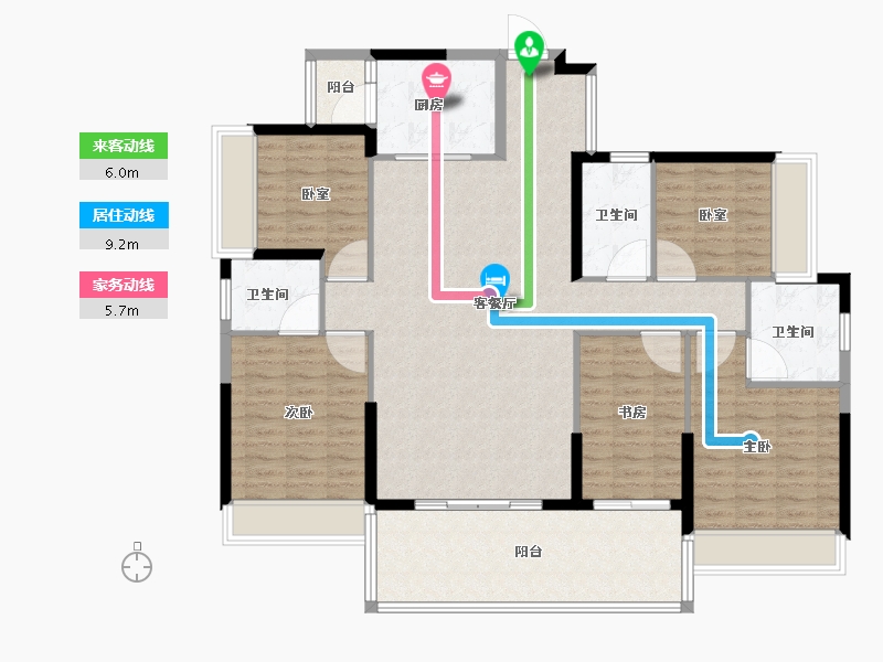 广东省-惠州市-​隆生西江花园-139.01-户型库-动静线