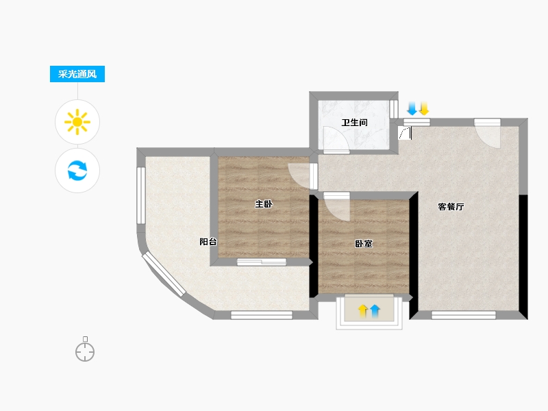 广东省-惠州市-佳兆业汤泉驿-52.80-户型库-采光通风