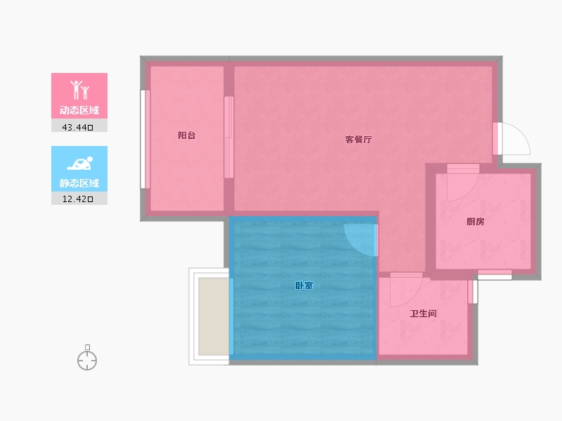 四川省-成都市-高投新悦府-49.58-户型库-动静分区