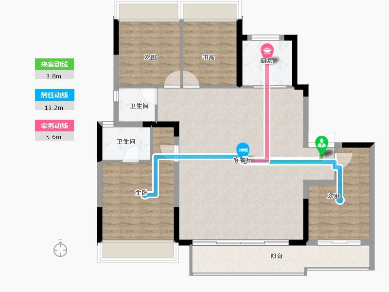 四川省-成都市-中旅千川阅-113.67-户型库-动静线