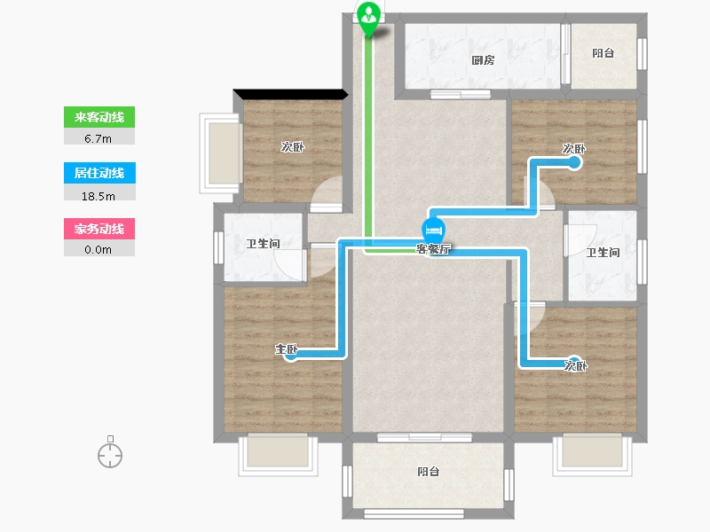 广东省-惠州市-珑悦锦云花园-97.74-户型库-动静线