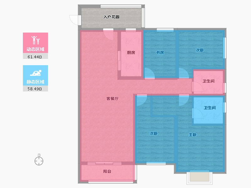 云南省-昆明市-北大资源颐和1898-113.81-户型库-动静分区