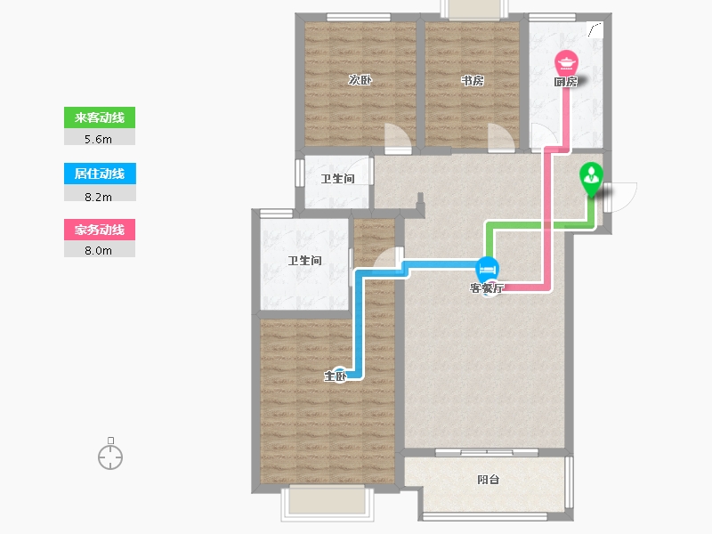 江苏省-镇江市-复旦科技园-115.00-户型库-动静线