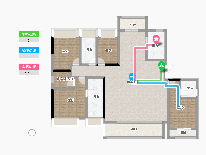 四川省-成都市-成都诚园-148.40-户型库-动静线