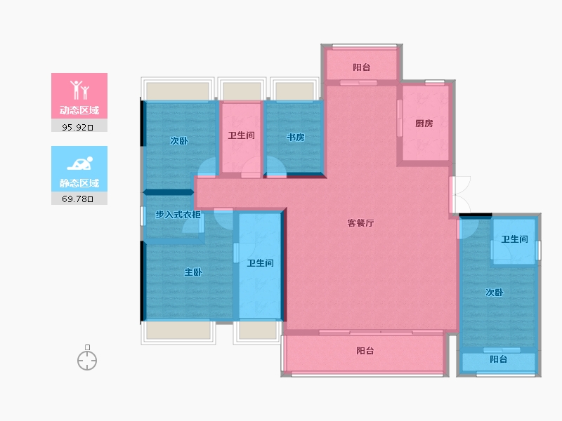 四川省-成都市-成都诚园-148.40-户型库-动静分区