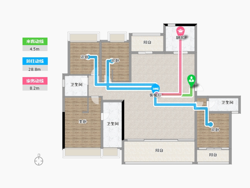 四川省-成都市-成都诚园-180.94-户型库-动静线