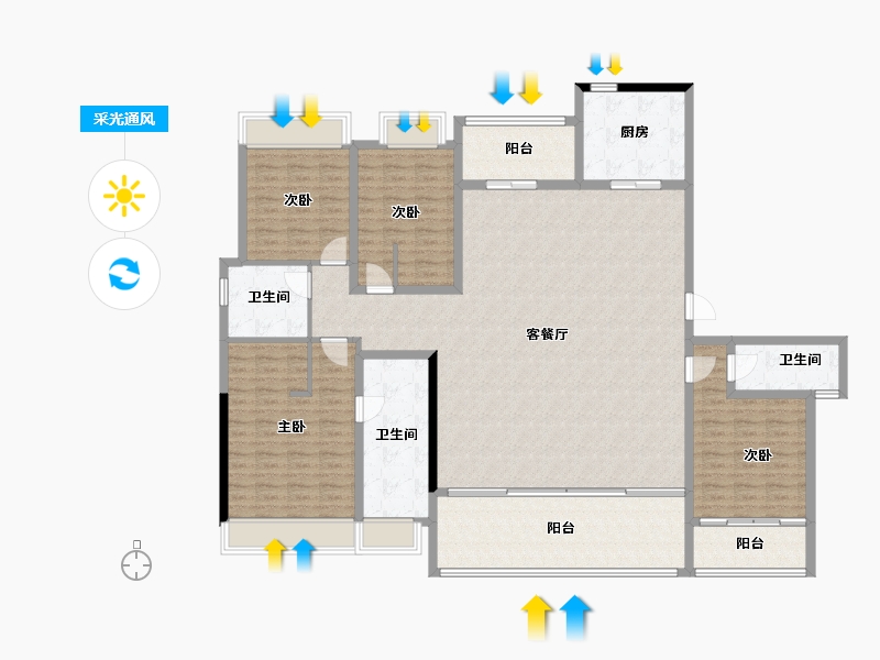 四川省-成都市-成都诚园-180.94-户型库-采光通风