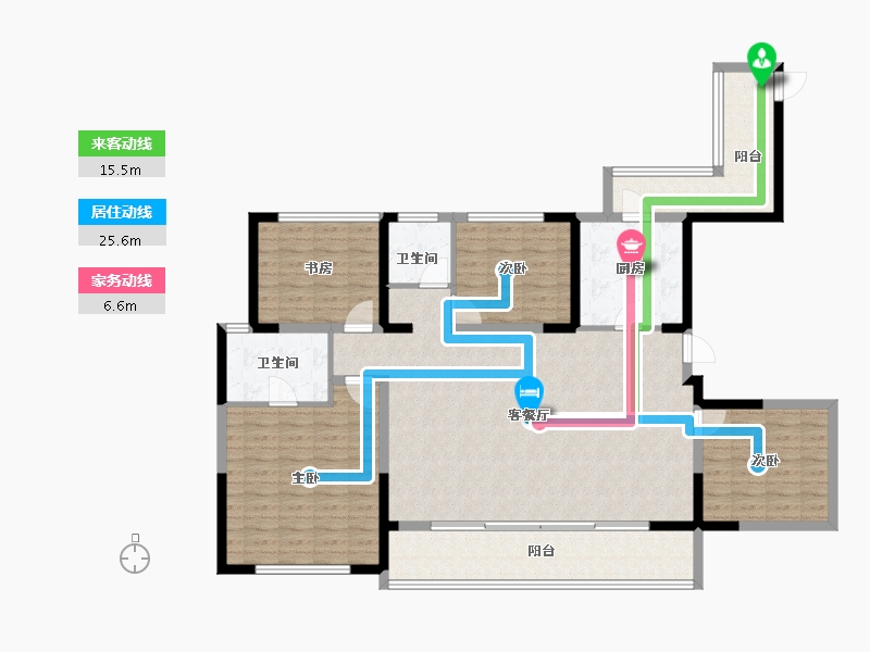 四川省-成都市-中国铁建西派国樾-135.54-户型库-动静线