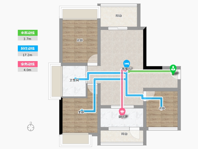 四川省-成都市-长冶南阳御龙府-68.70-户型库-动静线