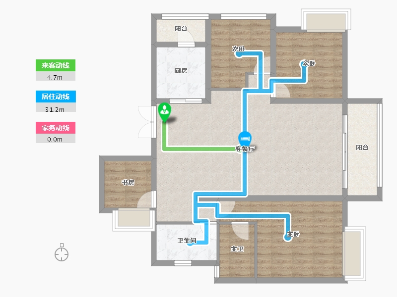 四川省-成都市-领地天府蘭台-104.29-户型库-动静线