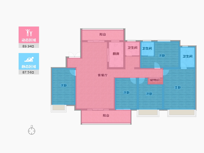 四川省-成都市-高投新悦府-159.60-户型库-动静分区