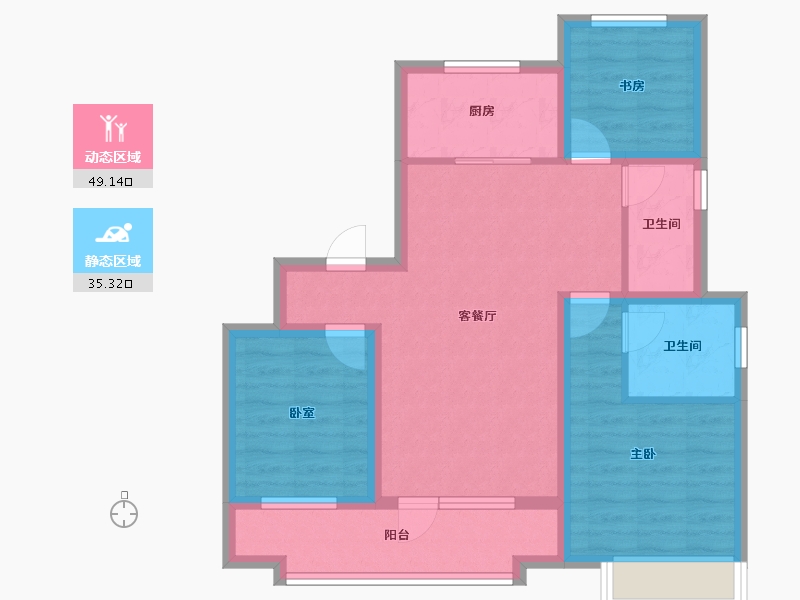 山东省-青岛市-西海岸创新科技城-74.06-户型库-动静分区