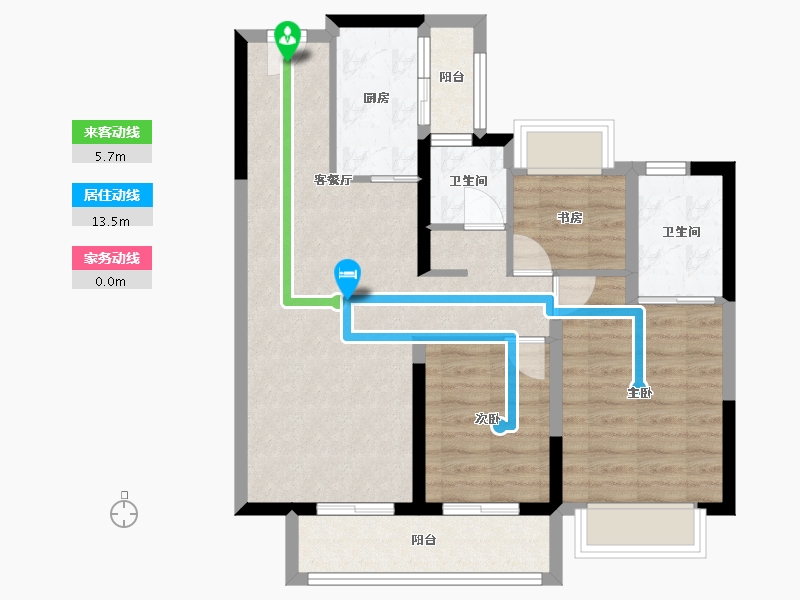 云南省-昆明市-富康城紫悦府-75.14-户型库-动静线