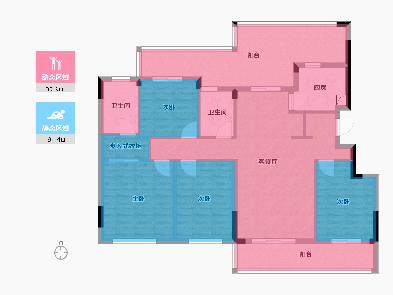 浙江省-绍兴市-龙茂府-121.63-户型库-动静分区