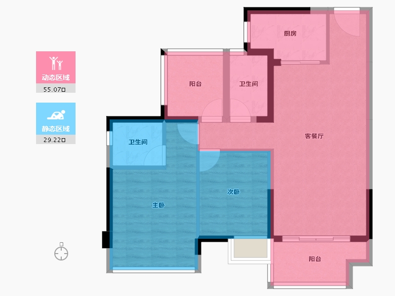 广东省-惠州市-五矿哈施塔特-75.07-户型库-动静分区