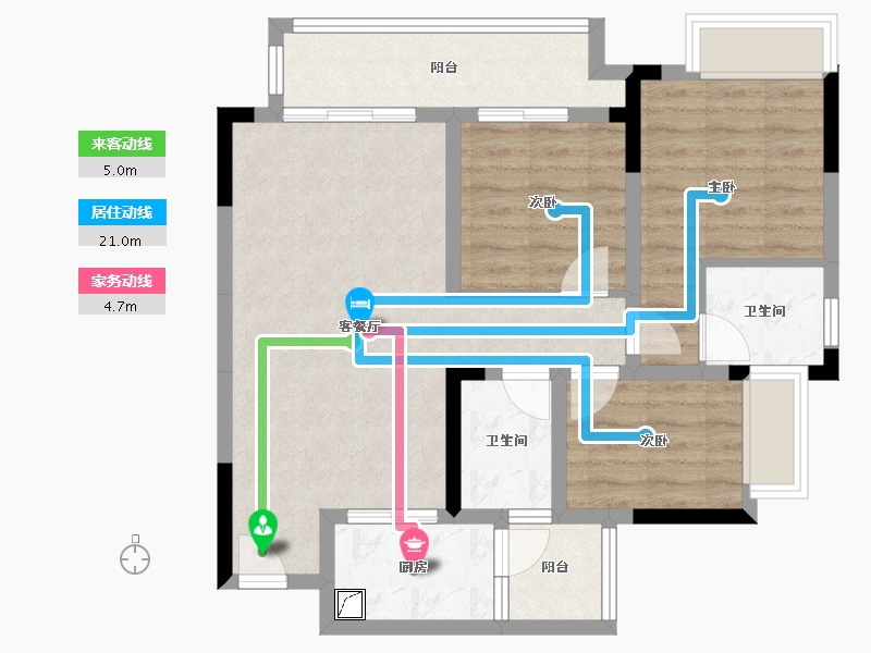 重庆-重庆市-中建滨江星城-79.09-户型库-动静线