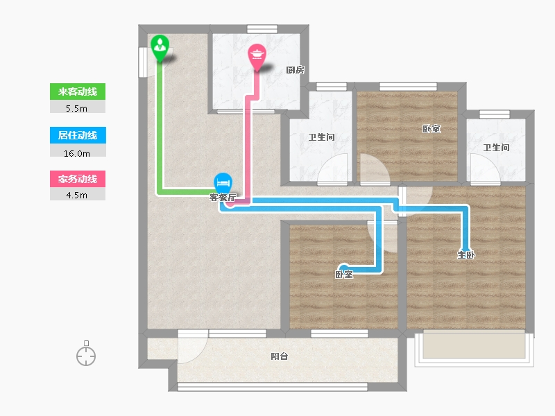 山东省-青岛市-西海岸创新科技城-86.00-户型库-动静线