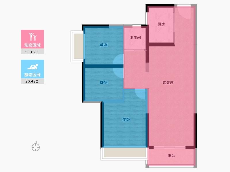 广东省-惠州市-太东海德花园-73.43-户型库-动静分区