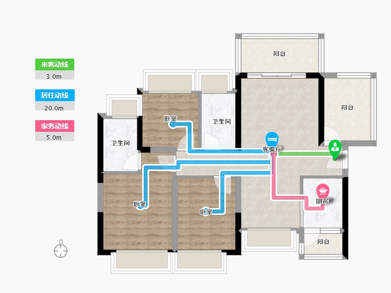 广东省-惠州市-碧桂园城央印象-82.02-户型库-动静线