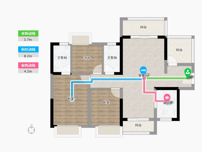 广东省-惠州市-中交和风春岸-84.72-户型库-动静线