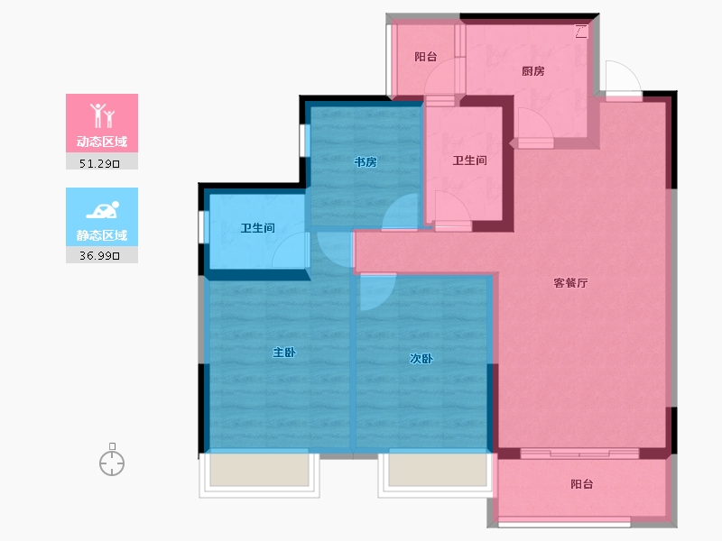 四川省-成都市-城投锦溪城-78.17-户型库-动静分区