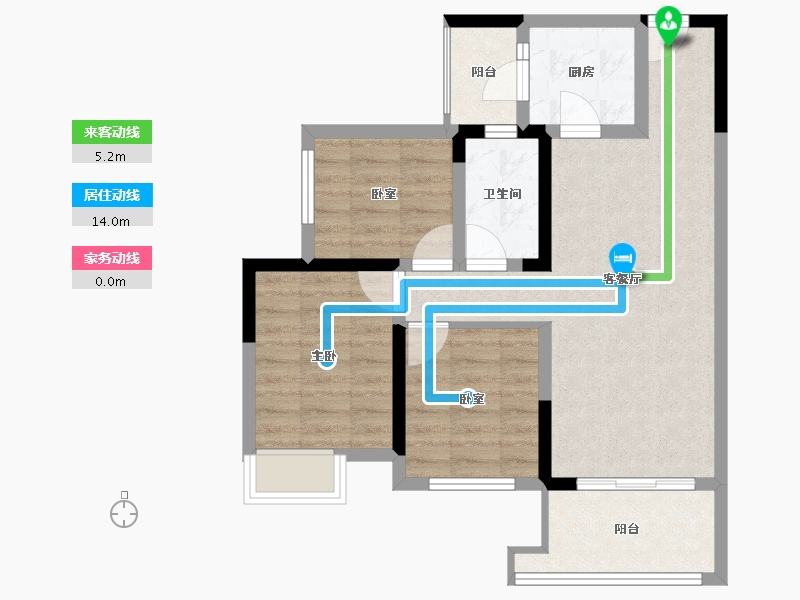 四川省-成都市-成都恒大滨河左岸-67.24-户型库-动静线