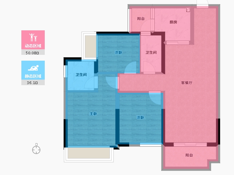 四川省-成都市-领地观江府-75.84-户型库-动静分区