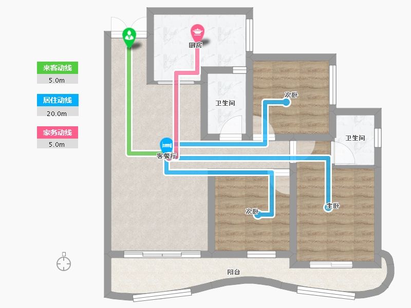 四川省-成都市-天府云城C区-73.25-户型库-动静线