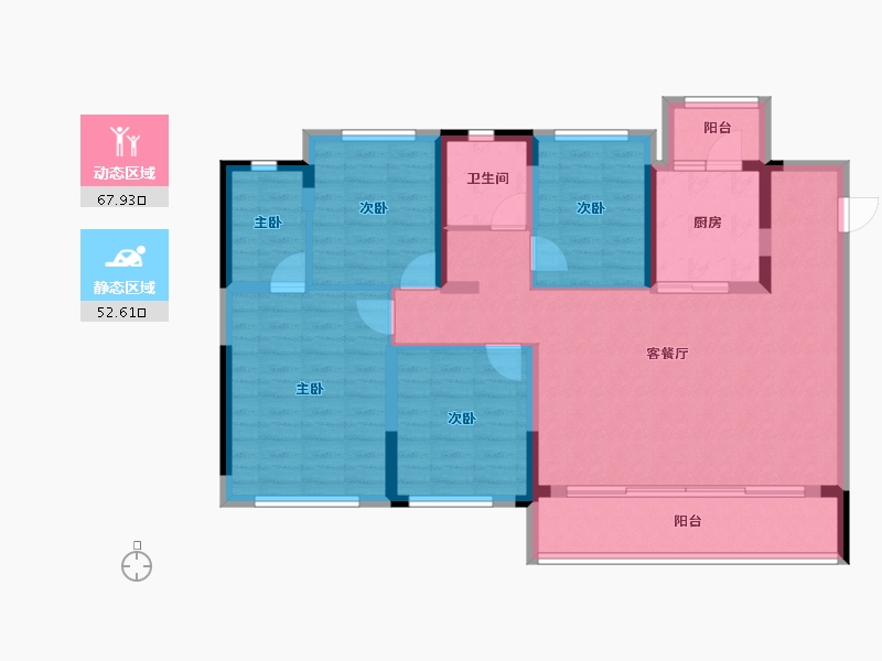 四川省-成都市-德商花样年碧云天骄-108.06-户型库-动静分区