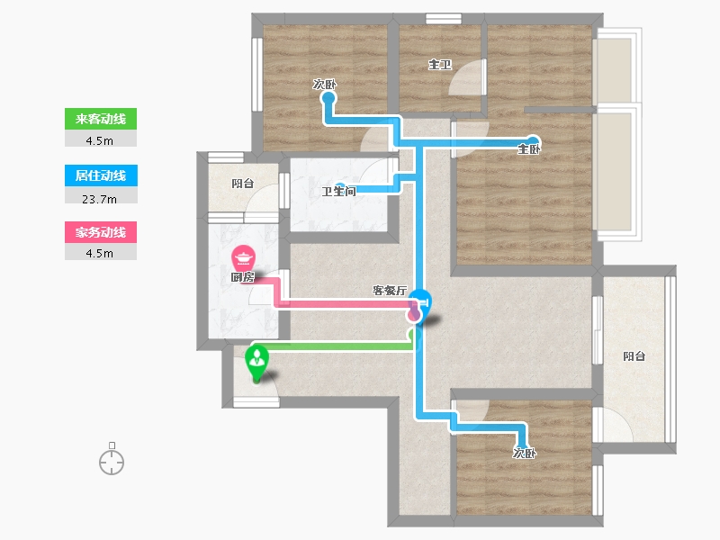 四川省-成都市-东湖优品-76.57-户型库-动静线