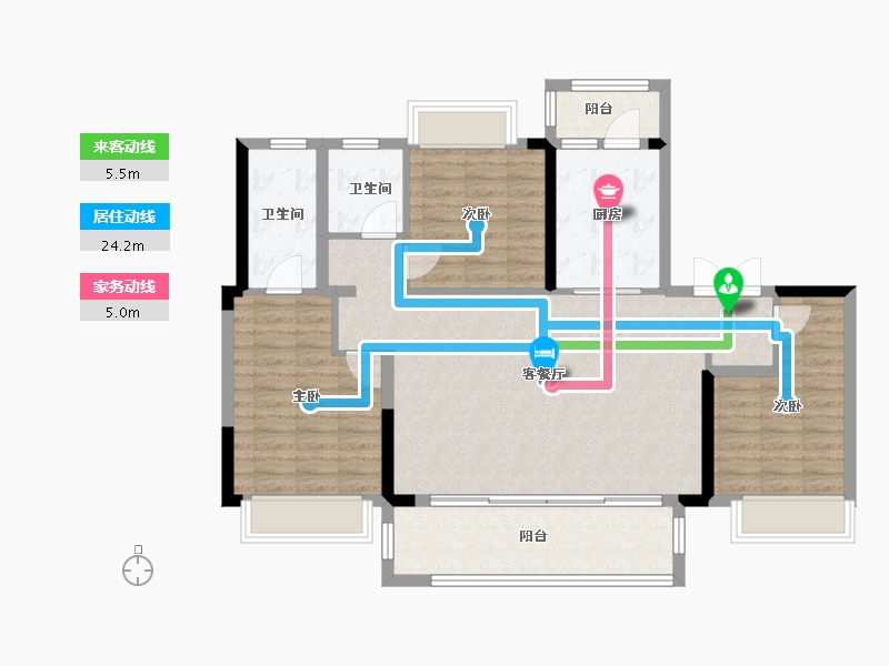 四川省-成都市-九境堂-102.40-户型库-动静线