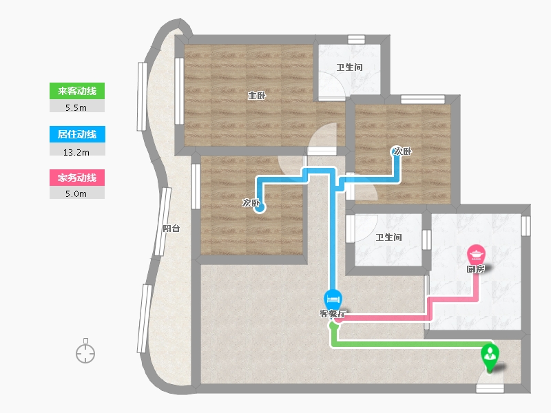 四川省-成都市-天府云城C区-73.99-户型库-动静线