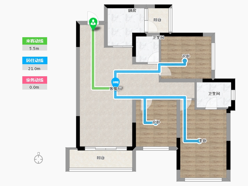 四川省-成都市-德商花样年碧云天骄-90.86-户型库-动静线