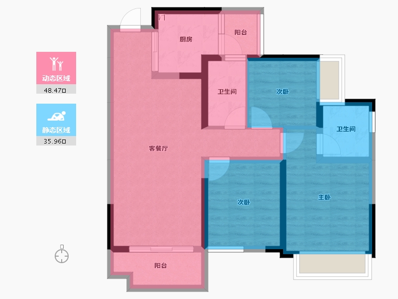 四川省-成都市-领地观江府-73.83-户型库-动静分区